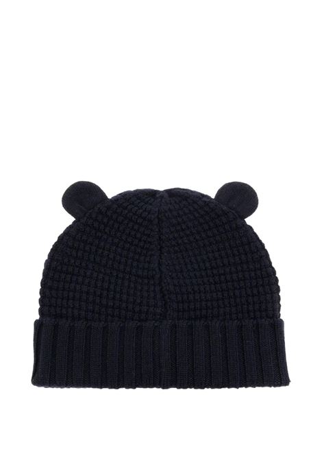 Berretto In Lana Blu Con Orecchie Da Orsacchiotto MONCLER ENFANT | 951-3B00008 M1131742